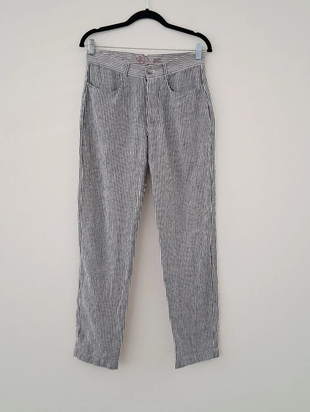 Alex Crane Cham Linen Pant In Lines